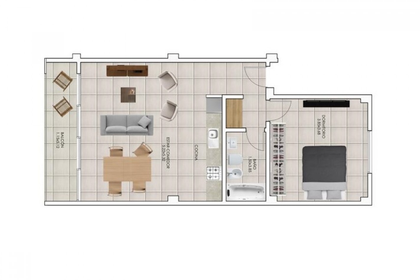 DEPARTAMENTO 1 HAB EN SANTIAGO DEL ESTERO 156 - NEUQUEN