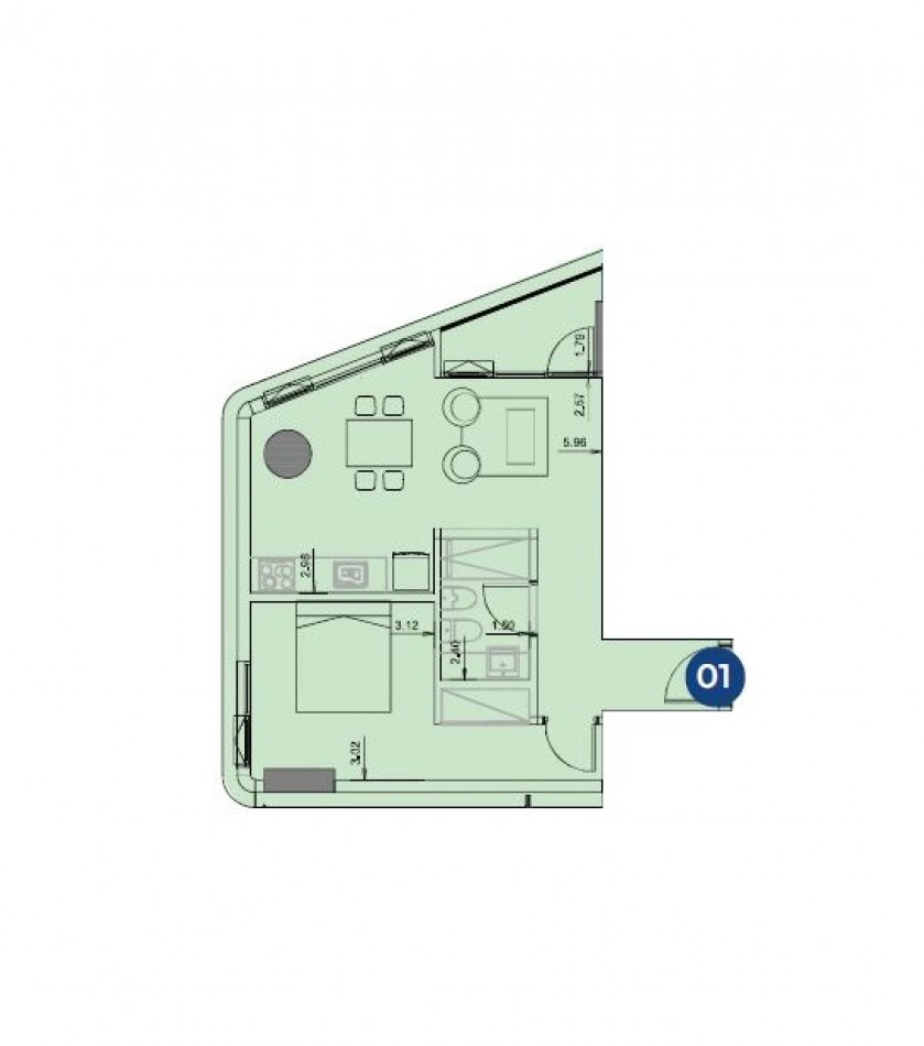 VENTA | DPTO 1 HAB EN TORRE AURA | NEUQUEN